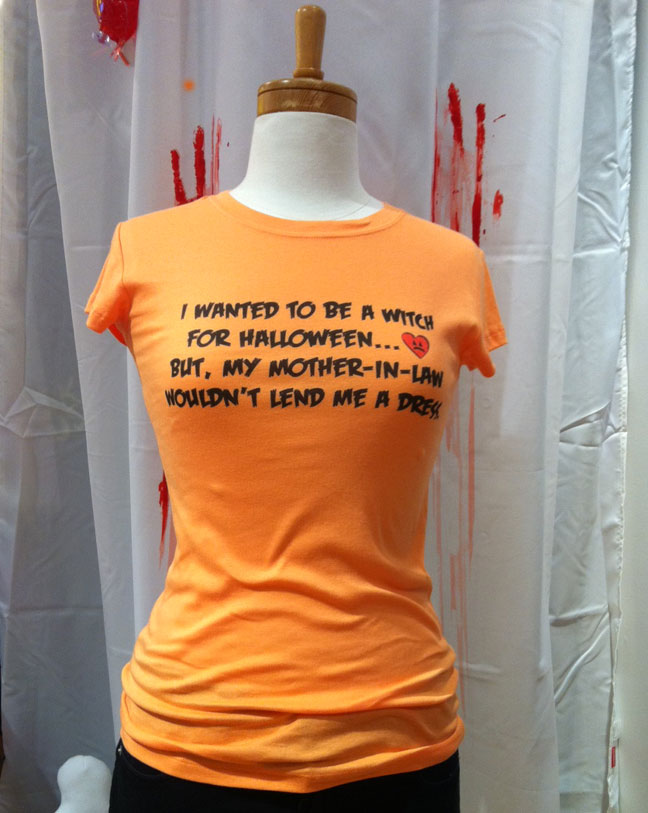 Funny Halloween Tshirts. Digital printed t-shirts Make at Granville Island, BC. 